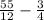 \frac{55}{12} -\frac{3}{4}