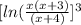 [ln(\frac{x(x + 3)}{(x + 4)}]^3