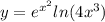 y=e^{x^2}ln(4x^3)