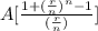 A[\frac{1+(\frac{r}{n})^{n}-1 }{(\frac{r}{n} )}]