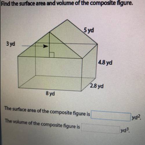 How do you calculate the surface area of a composite figure