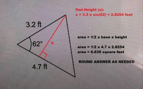 What is the area of this triangle?  enter your answer as a decimal. round only your final answer to