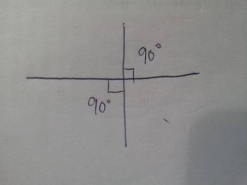 On a piece of paper, draw two lines so that the vertical angles formed are supplementary.
