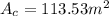 A_c=113.53m^2