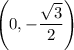 \left(0,-\dfrac{\sqrt3}2\right)