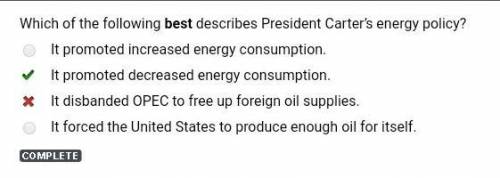 Which of the following best describes president carter’s energy policy it promoted increased energy