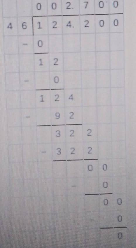 How do you solve 12.42 ÷ 4.6?  i have a test tomorrow