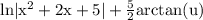 \rm ln|x^2+2x+5|+\frac52arctan(u)