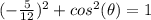 (-\frac{5}{12})^2+cos^2(\theta)=1
