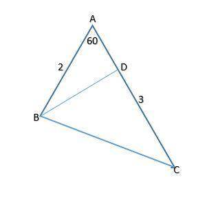 Suppose a triangle has two sides of length 2 and 3 and that the angle between these two sides is 60°