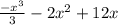 \frac{-x^3}{3} -2x^2+12x