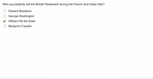 Who successfully led the british parliament during the french and indian war?