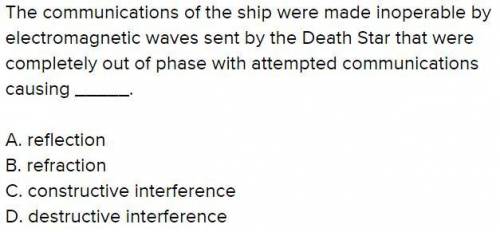 The communications of the ship were made inoperable by electromagnetic waves sent by the death star