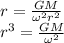 r=\frac{GM}{\omega^2 r^2}\\r^3 = \frac{GM}{\omega^2}