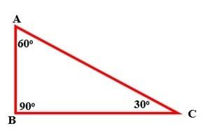 Atriangle has angles that measure 30o, 60o, and 90o. the hypotenuse of the triangle measures 10 inch