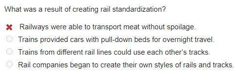 What was a result of creating rail standardization