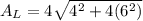 A_L=4\sqrt{4^2+4(6^2)}