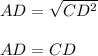AD=\sqrt{CD^{2}}\\\\AD=CD