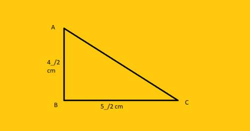 The legs of a right triangle measure 5√2 cm and 4√2 cm. find the area. 10√2 sq. cm 20 sq. cm 20√2 sq