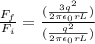 \frac{F_f}{F_i} = \frac{(\frac{3q^2}{2\pi \epsilon_0 rL})}{(\frac{q^2}{2\pi \epsilon_0 rL})}