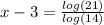 x-3 = \frac{log(21)}{log(14)}