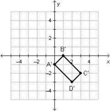 Which shows the image of quadrilateral abcd after the transformation r0, 90°?  ignore first pic as a