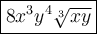 \large\boxed{8x^3y^4\sqrt[3]{xy}}