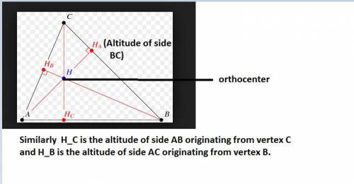 Which line segments do you drawn to find the orthocenter of a triangle a). the altitudes b). the ang