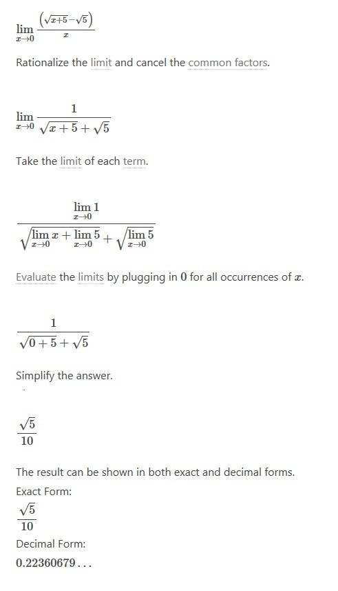 Ineed  with this question from ap calculus. the radicals are throwing me off.  explain it to me! ?