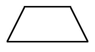 Draw a quadrilateral with only one set of parallel lines and no right angles