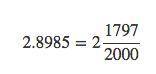What is 2.8985 converted into a fraction