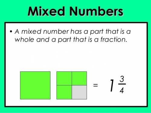 How are improper frations and mixed number different