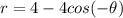 r=4-4cos(-\theta)
