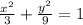 \frac{ {x}^{2} }{ 3}  +  \frac{ {y}^{2} }{9}  = 1