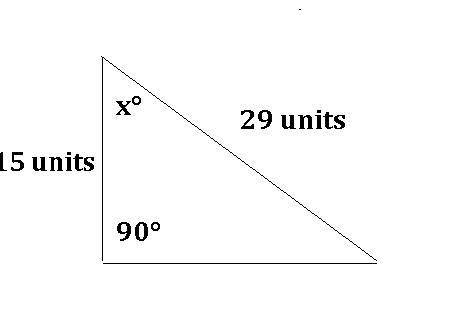 What is the value of x in this triangle?  enter your answer as a decimal in the box. round only your