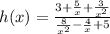 h(x) = \frac{3+\frac{5}{x}+\frac{3}{x^2}  }{\frac{8}{x^2} -\frac{4}{x}+5 }