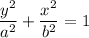\dfrac{y^2}{a^2}+\dfrac{x^2}{b^2}=1