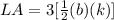LA=3[\frac{1}{2}(b)(k)]