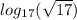 log_{17}(\sqrt{17})