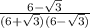 \frac{6-\sqrt{3}}{(6+\sqrt{3})(6-\sqrt{3})}