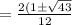 =\frac{2(1\pm\sqrt{43} }{12}