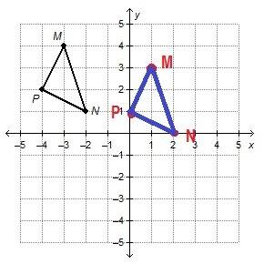 Triangle mnp is transformed according to the rule t(4,–1). what is the y-coordinate of m”?
