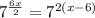 7^{\frac{6x}{2}} = 7^{2(x-6)}