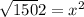 \sqrt{150}{2}=x^2