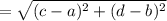 =\sqrt{(c-a)^2+(d-b)^2}