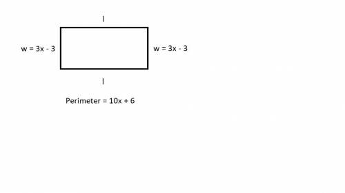 In 15 the perimeter of the figure is given. find the length of the indicated side rectangle width =