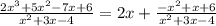 \frac{2x^{3}+5x^{2}-7x+6}{x^{2}+3x-4}=2x+\frac{-x^{2}+x+6}{x^{2}+3x-4}