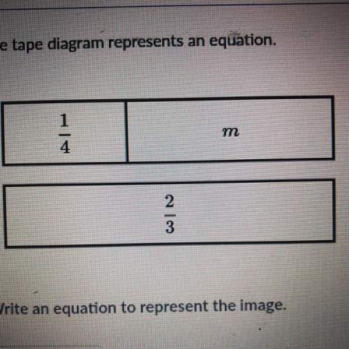 The tape diagram represents an equation. write an equation to solve