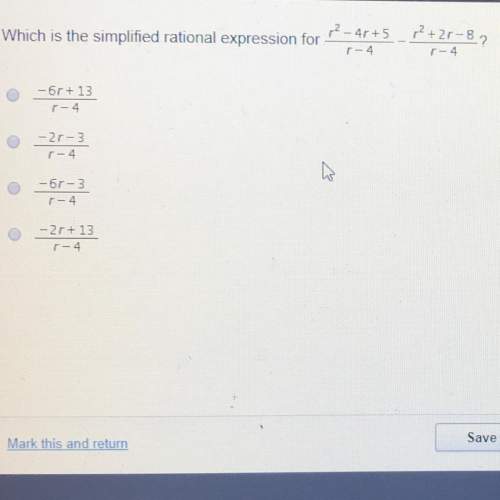 Which is the simplified rational expression for r2-4r+5/r-4