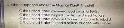 What happened under the marshall plan?